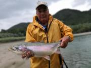 Keith and trophy Rainbow trout